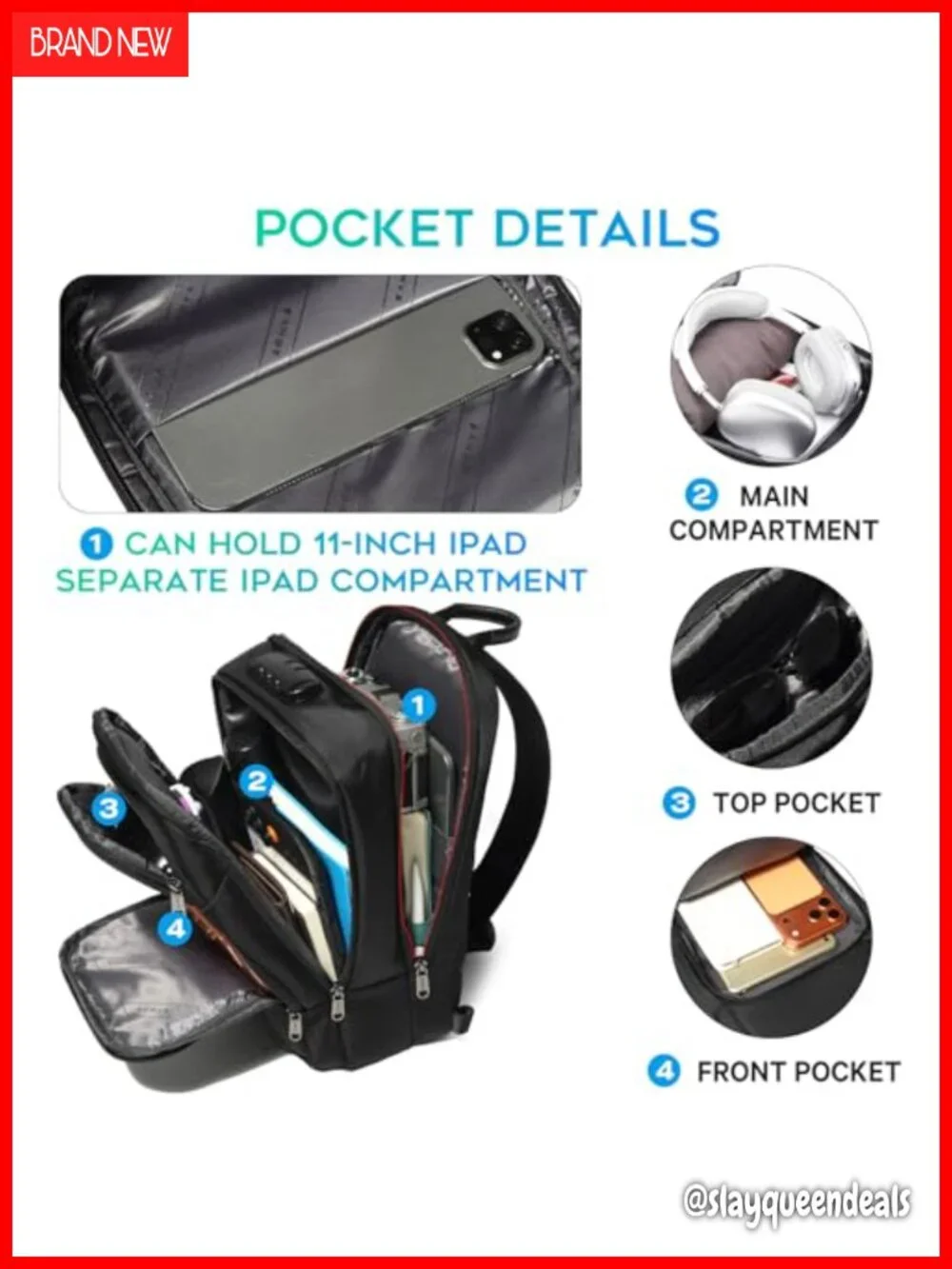 Anti Theft Sling Bag Crossbody Daypack with USB Port Water Resistant Oxford